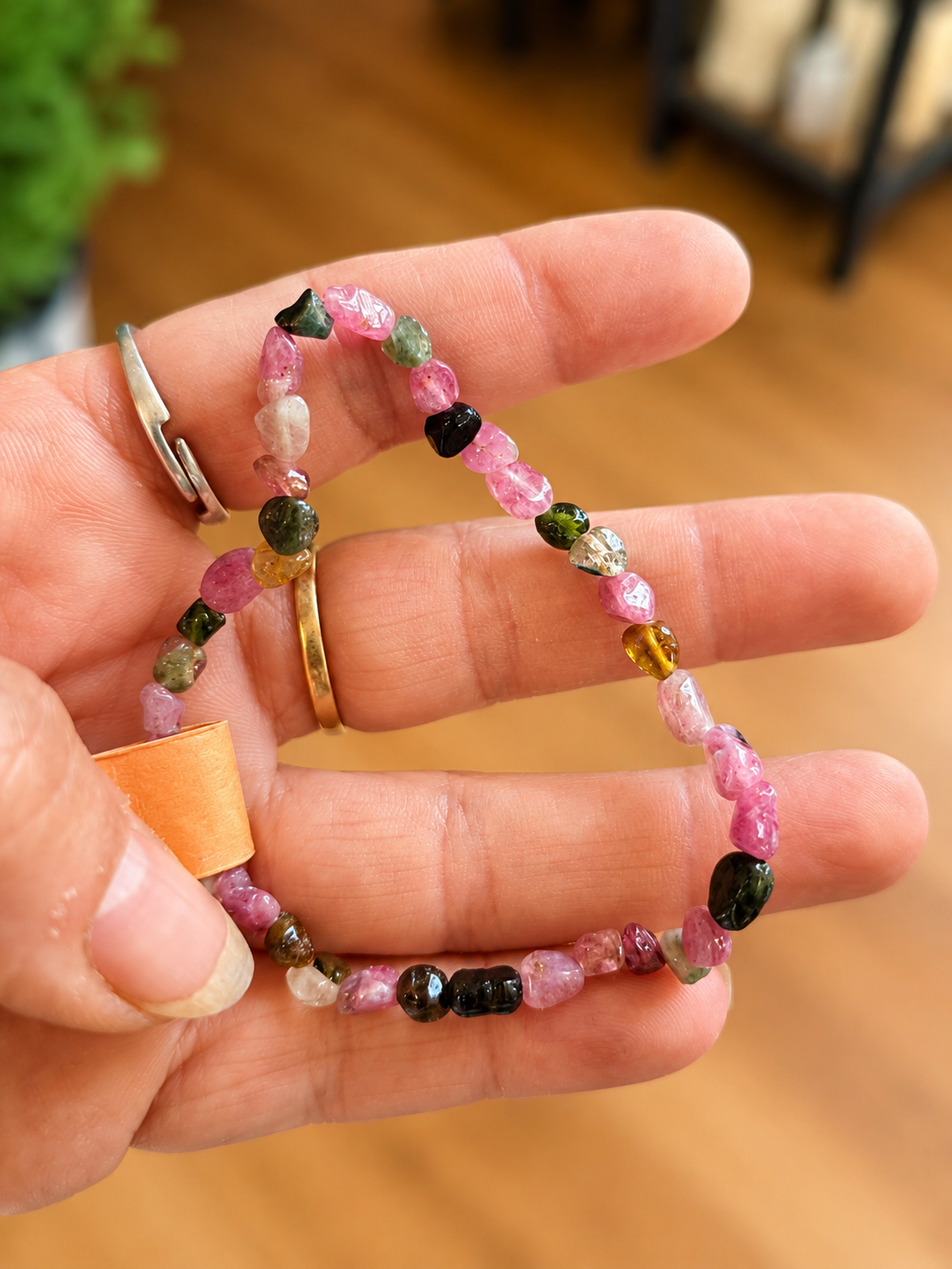 Bracelet Tourmaline Melon d'Eau – Perles irrégulières