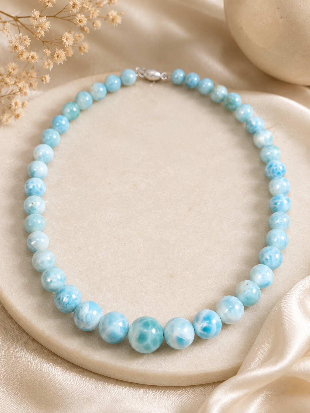 Collier en Larimar AAA – Argent 925
