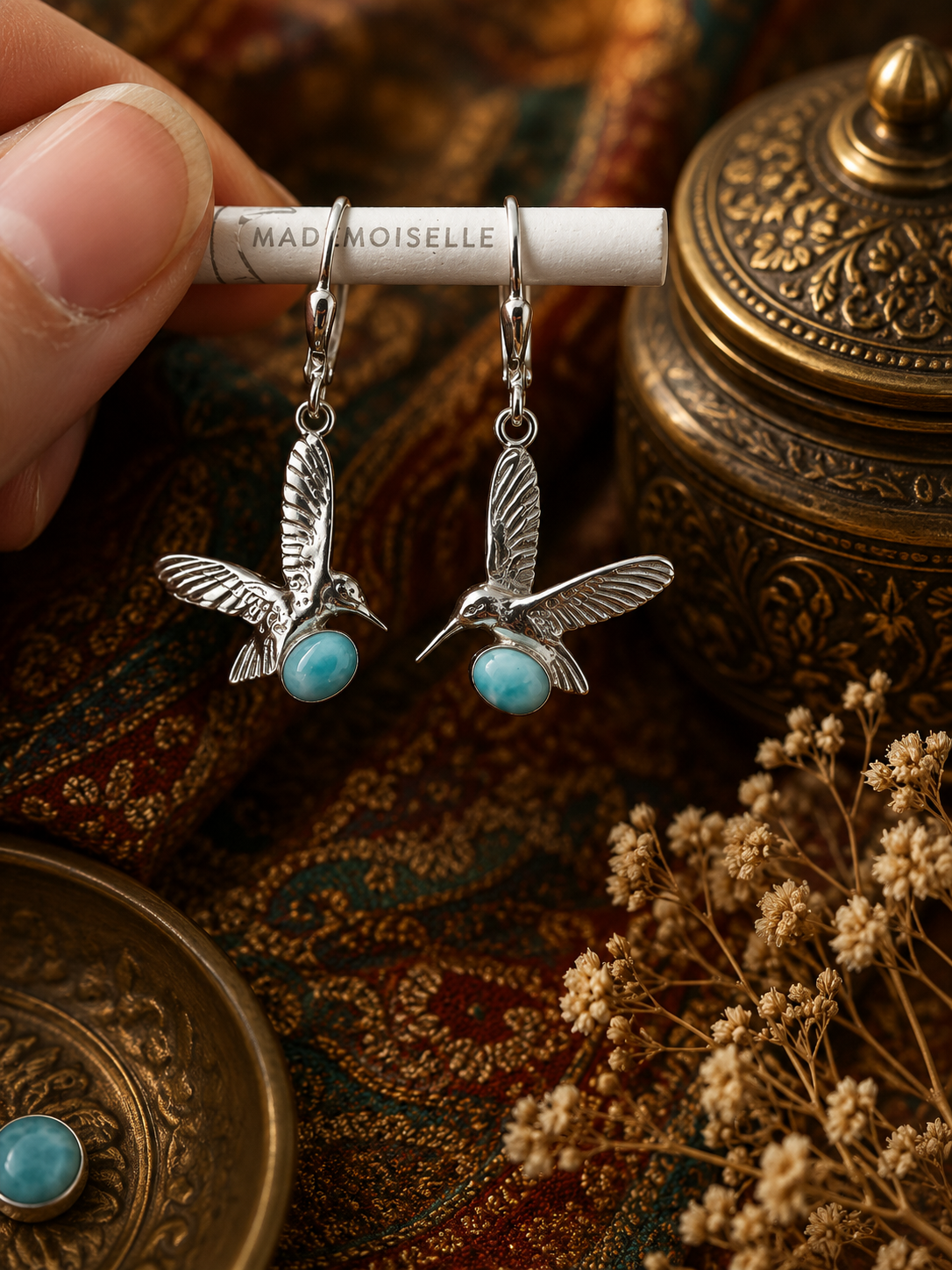 Boucles d'oreilles colibri