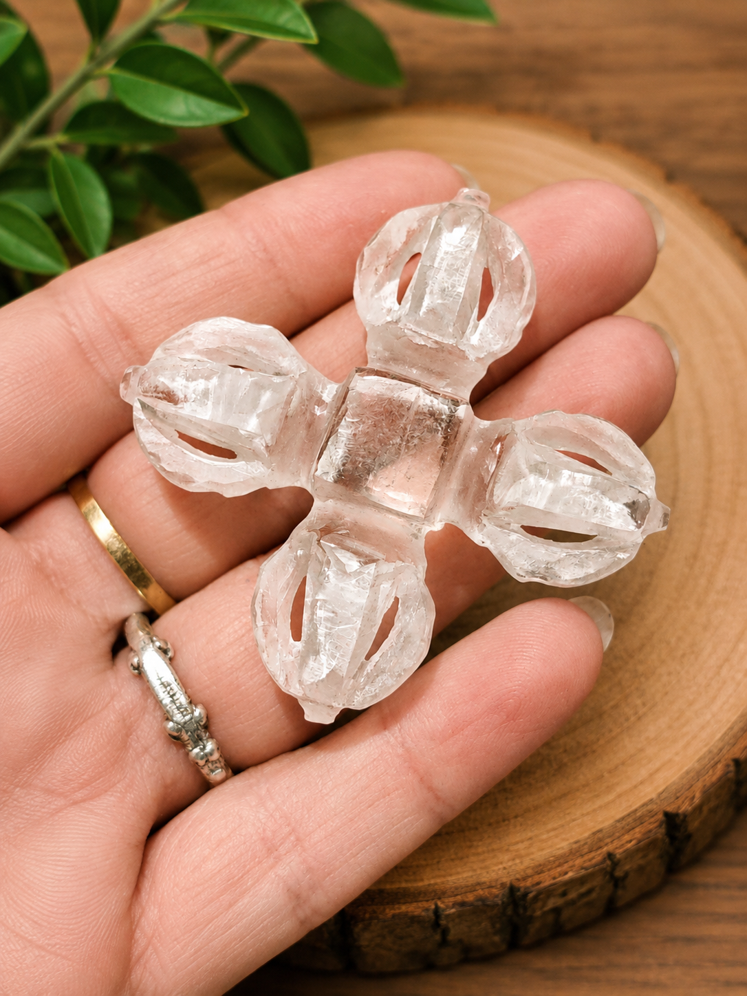 Petit Dorje tibétain en cristal de roche
