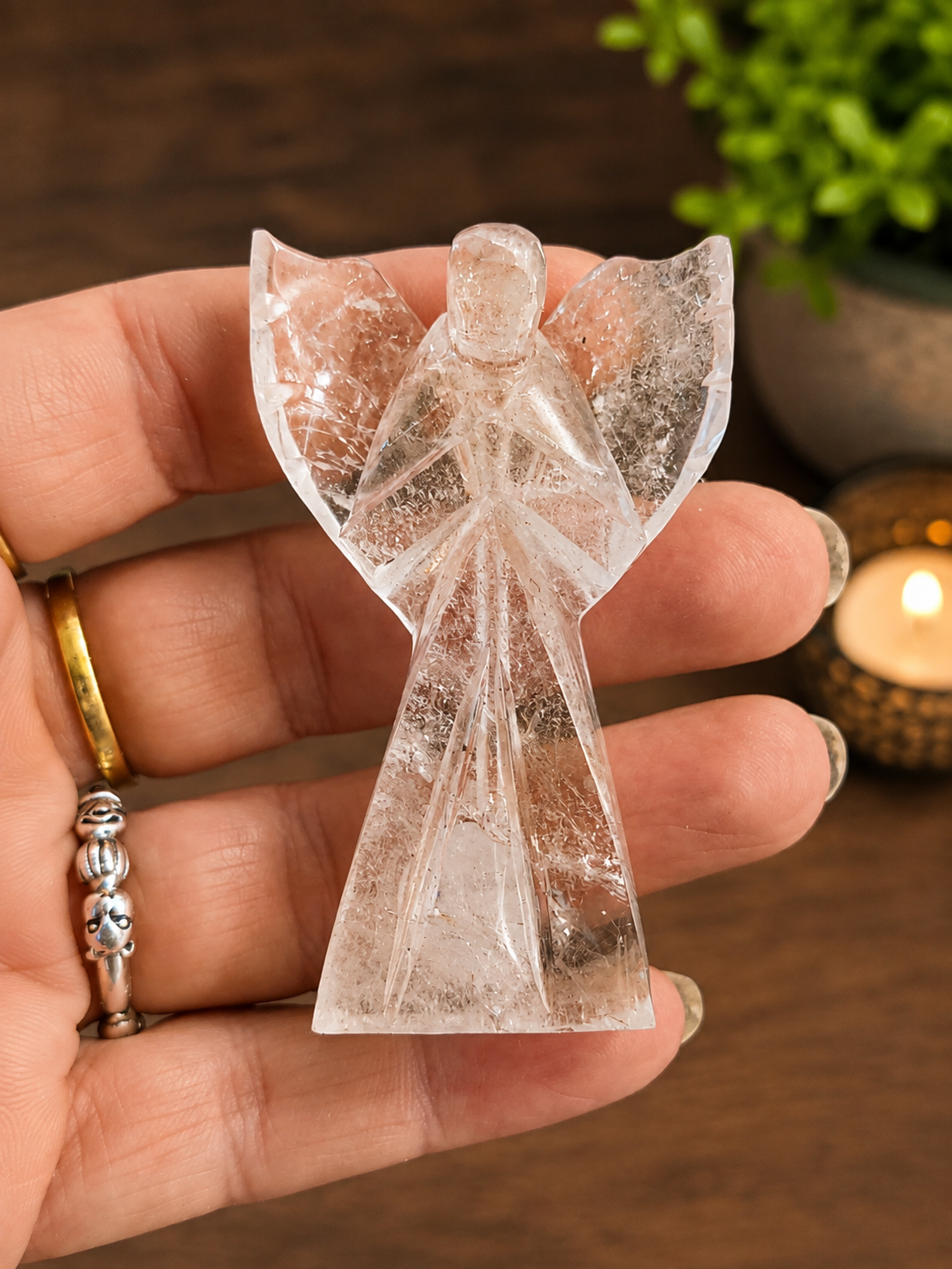 Ange en cristal de roche  6cm