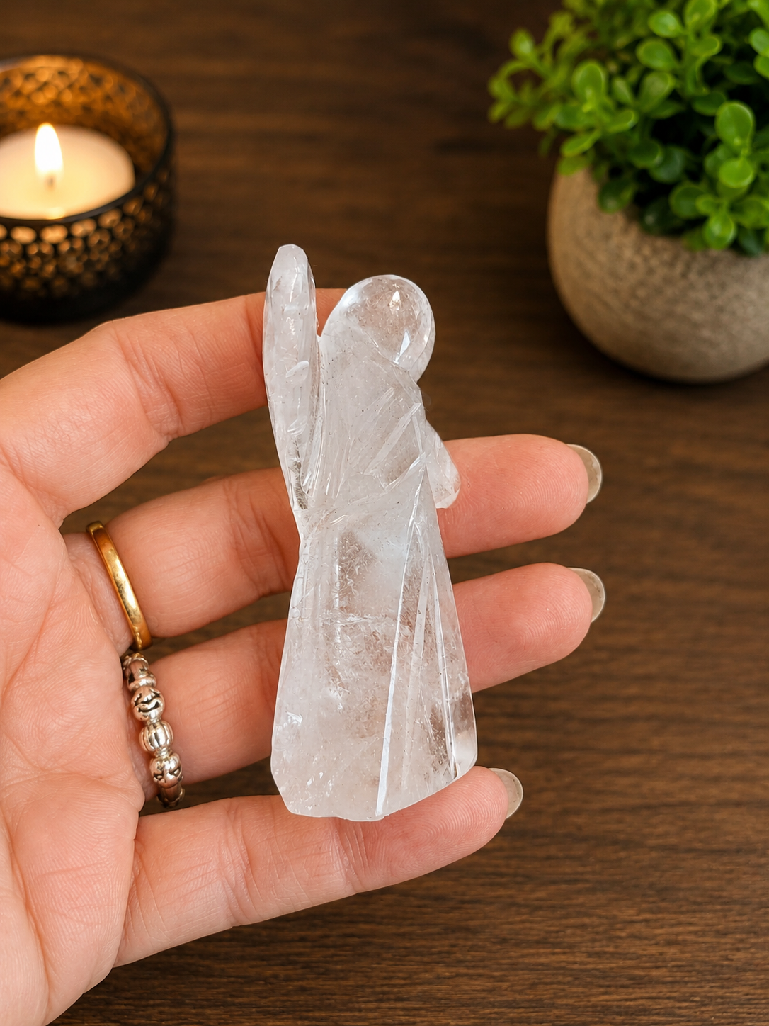 Ange en cristal de roche  6cm