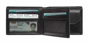 Portefeuille cuir anti-piratage avec poche monnaie - Maverick 006
