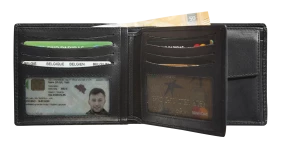 Porte-dollar cuir RFID avec porte-cartes amovible Maverick 008