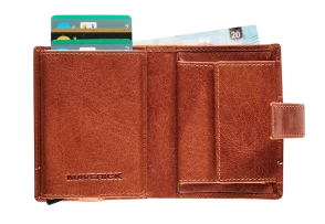Protège-cartes compact cuir anti-piratage - maverick 010