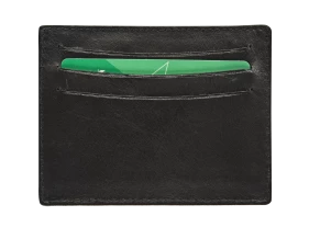 Porte-cartes cuir RFID avec fermeture à bouton - Maverick 0015