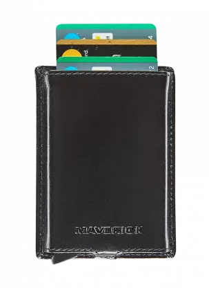 Protège cartes slim cuir anti-piratage - Maverick 013