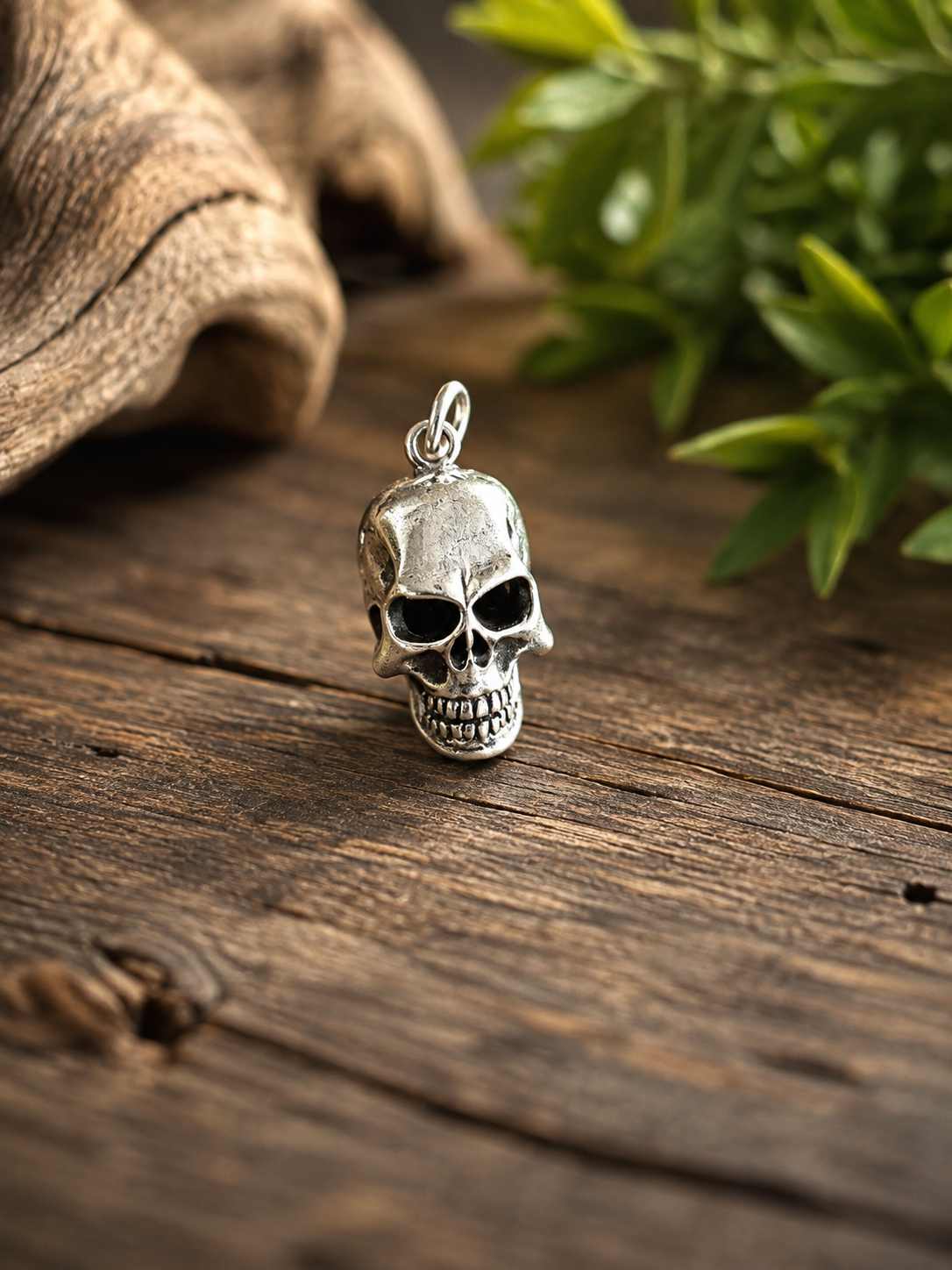 Pendentif crâne en argent  PECR001