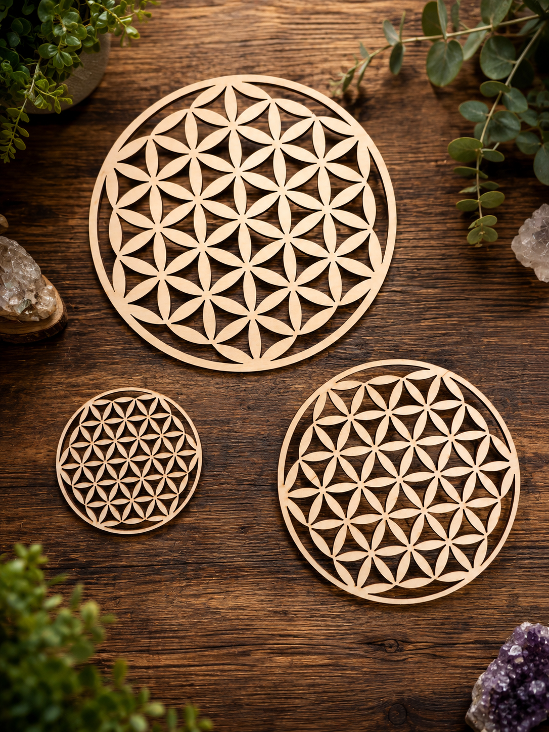 Fleur de Vie en bois 6cm
