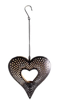 Photophore suspendu Coeur ajouré