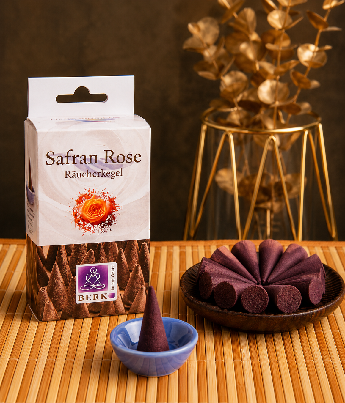 Cônes d’encens Safran & Rose