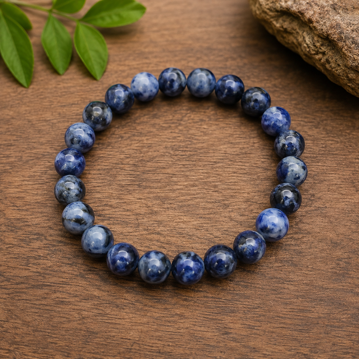 Bracelet en sodalite – Perles 8 mm