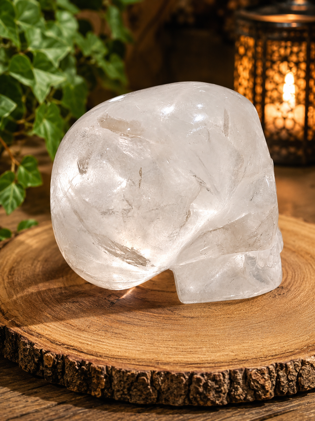Crâne en cristal de roche de l’Himalaya – 6 kg – Pièce unique