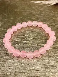Bracelet Quartz Rose – Perles de 8 mm