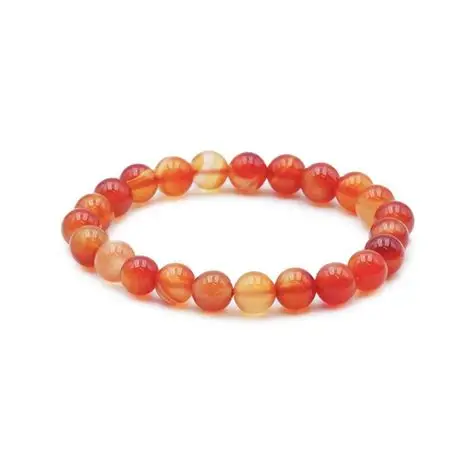 Bracelet Cornaline – Perles de 8 mm