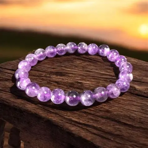 Bracelet Améthyste – Perles de 8 mm