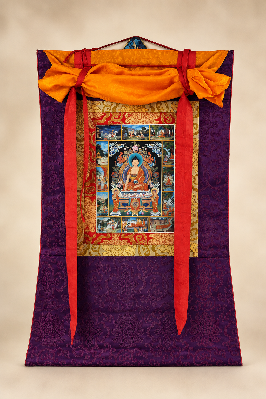 Thangka tibétain – Bouddha Shakyamuni