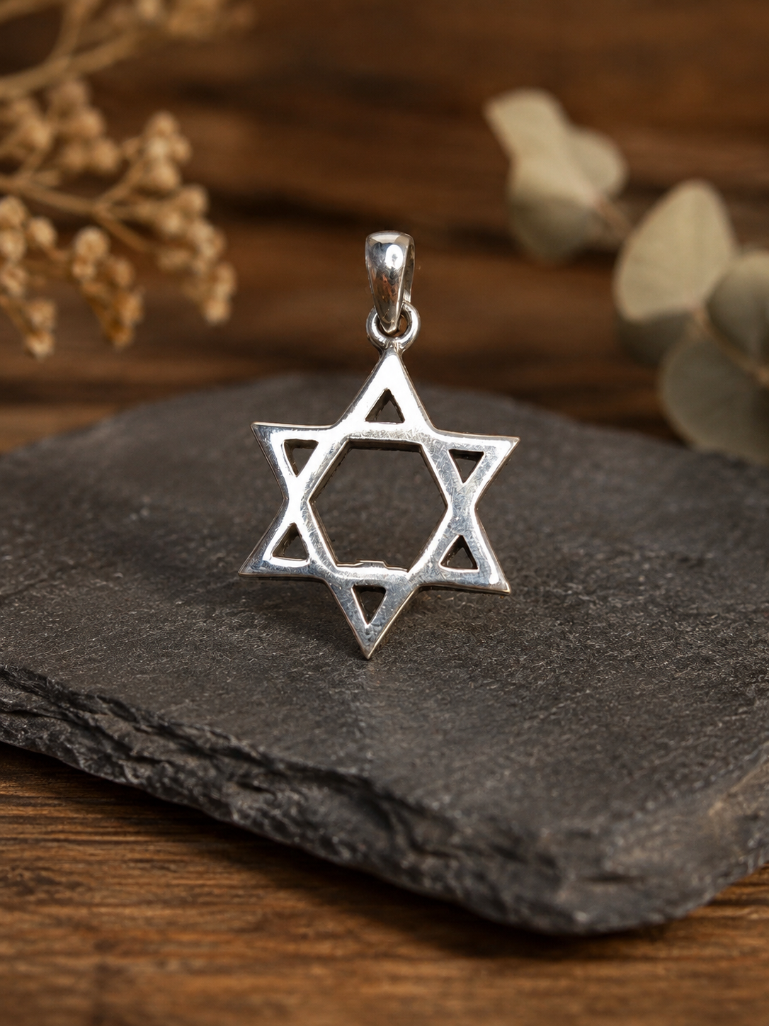 Pendentif Étoile de David en argent