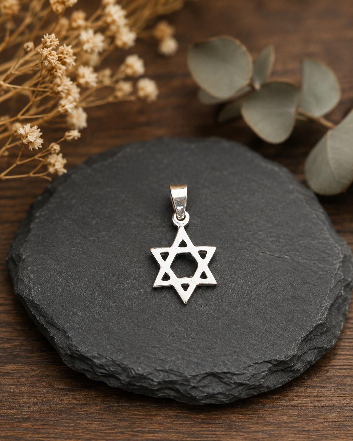 Petit Pendentif Étoile de David en argent