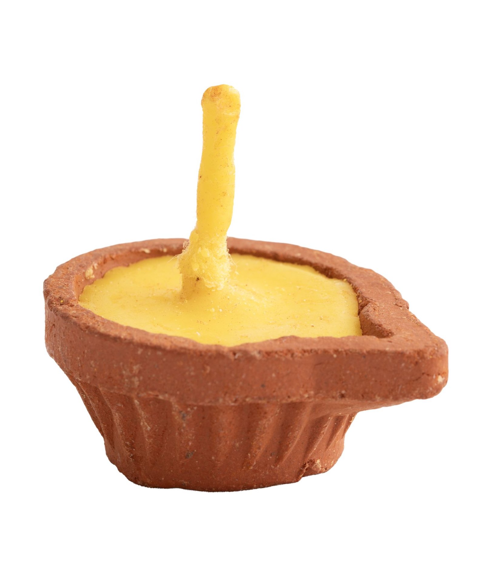 Bougie au ghee en pot de terre cuite, lot de 12