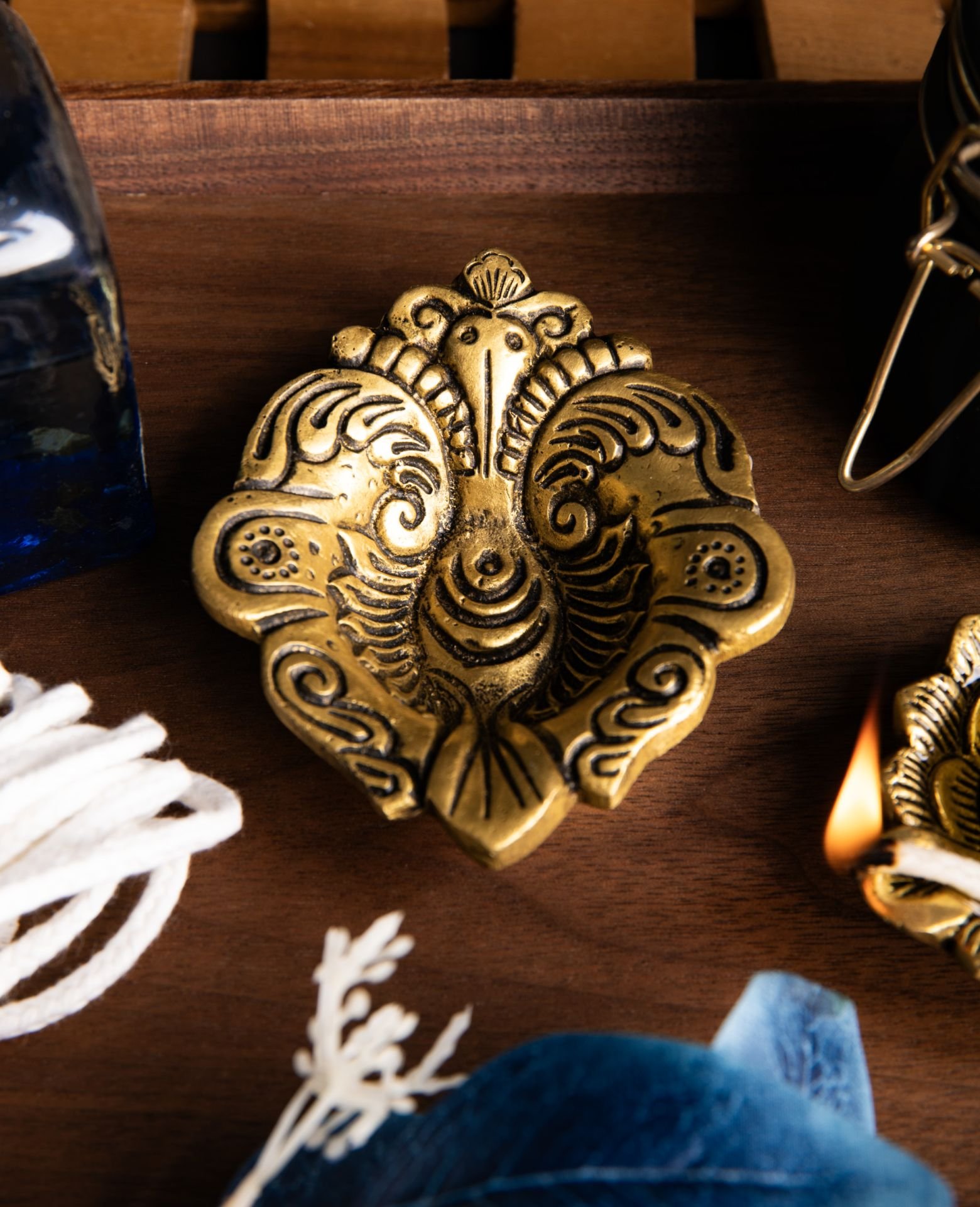 Lampe à ghee Ganesh  B-L-354