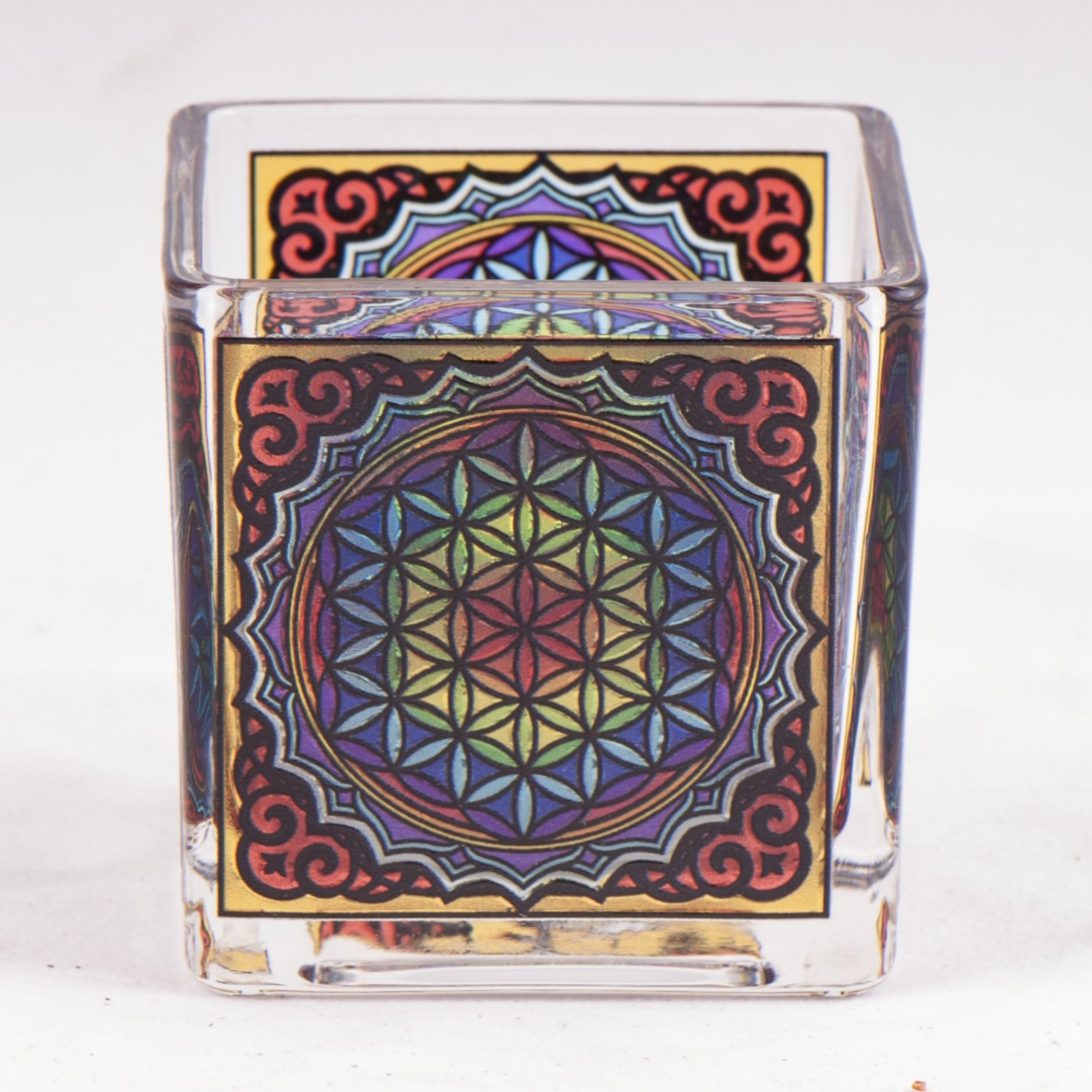 Porte-bougie chauffe-plat – Fleur de Vie.  B-L-80