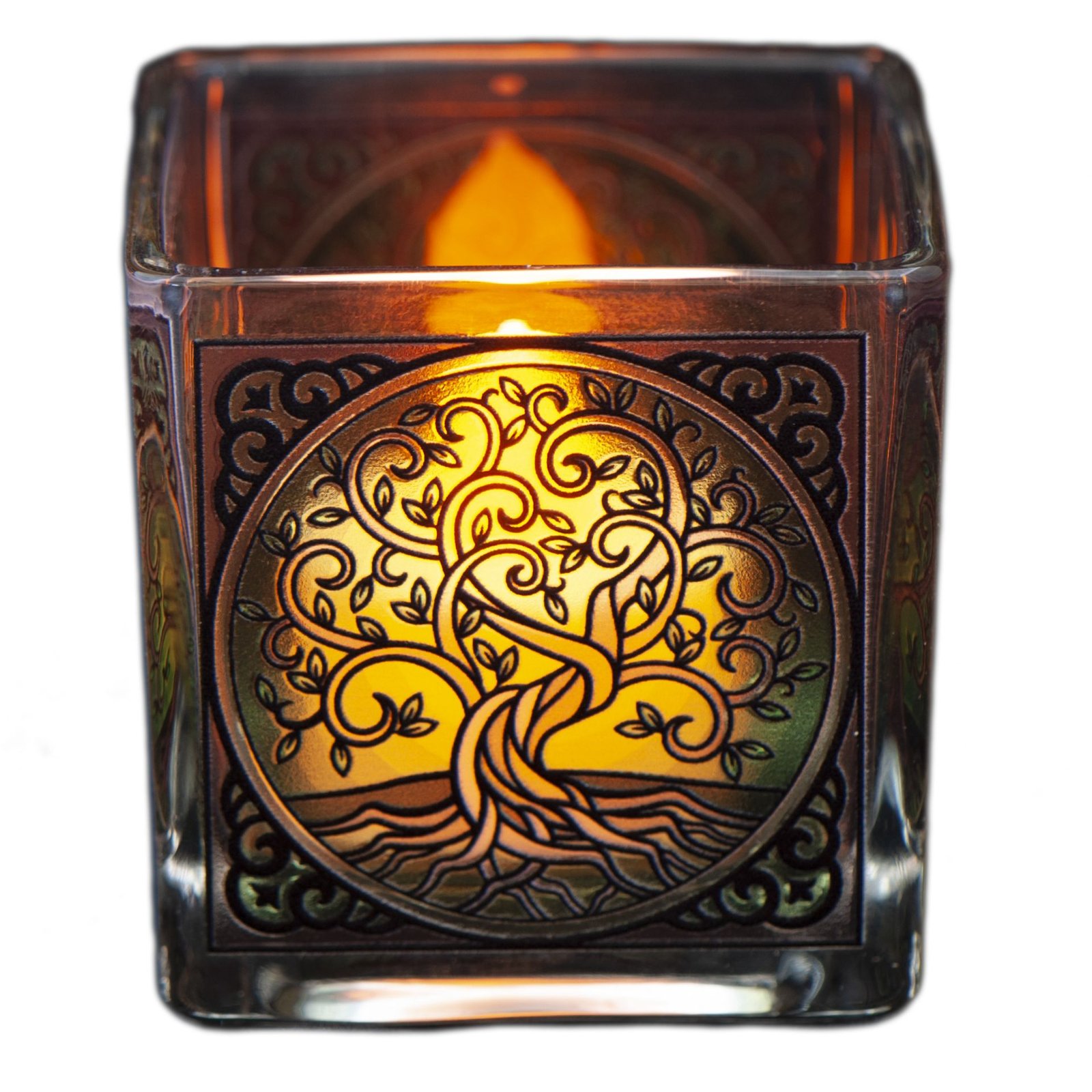 Porte-bougie chauffe-plat - Yggdrasil. - arbre de Vie B-L-81
