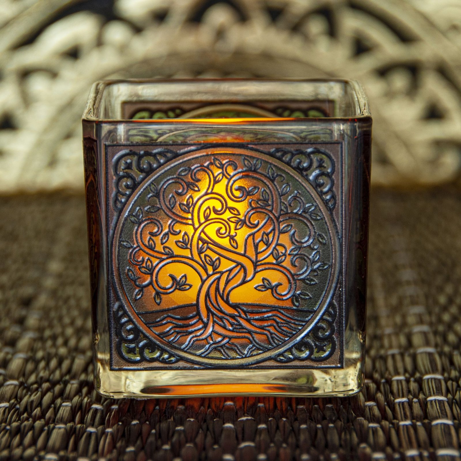 Porte-bougie chauffe-plat - Yggdrasil. - arbre de Vie B-L-81