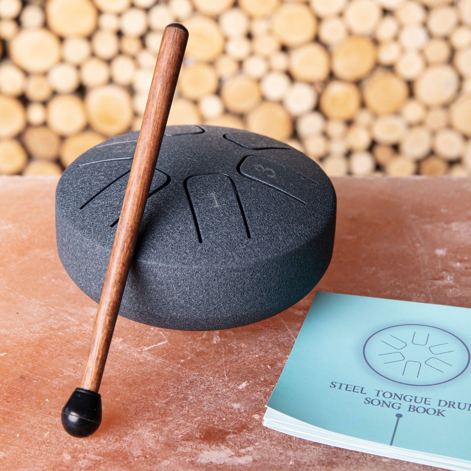 Petit tambour / Drum en acier, bleu foncé  B-HK-20