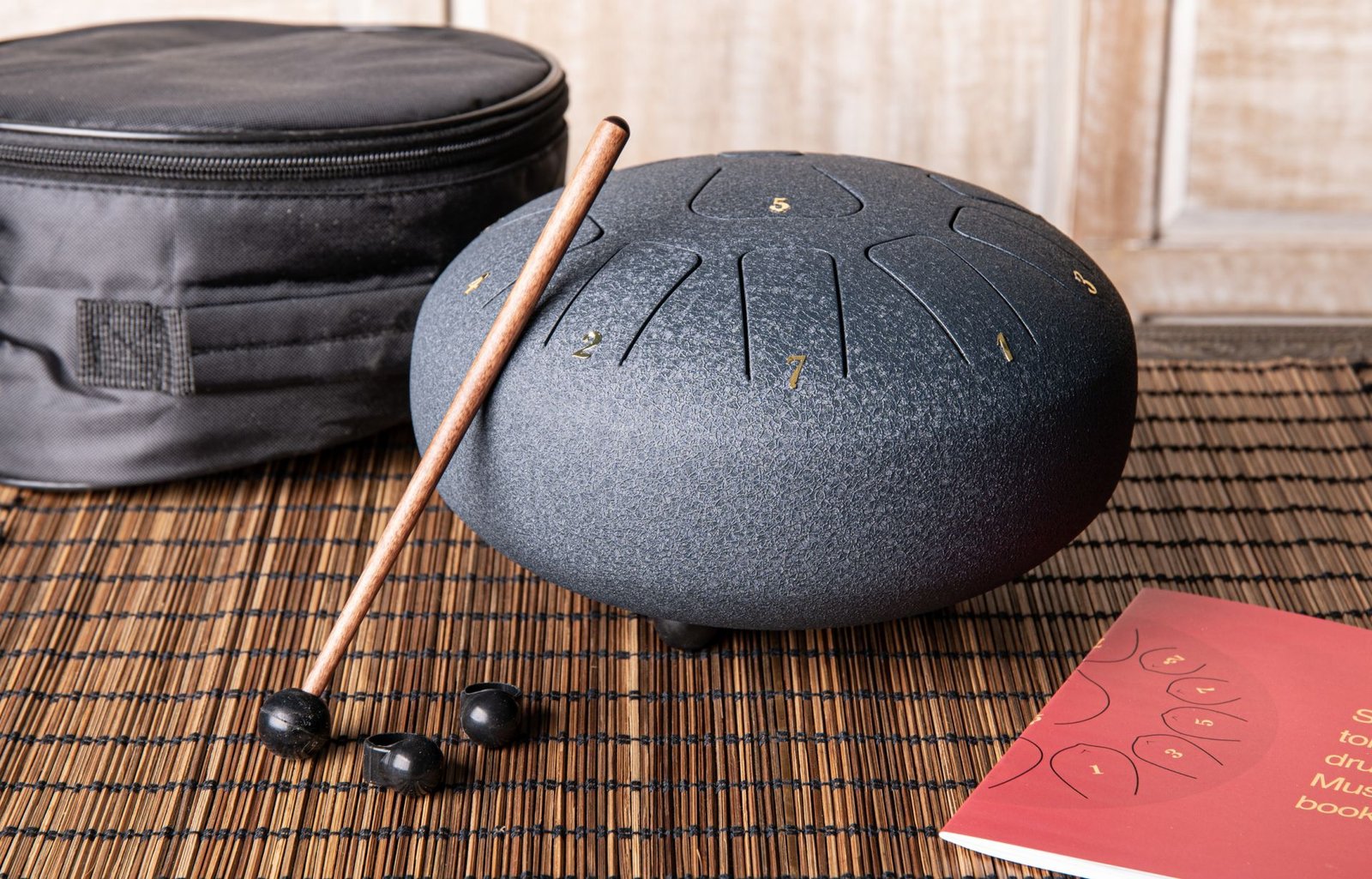 Grand Drum en acier, bleu foncé  B-HK-40