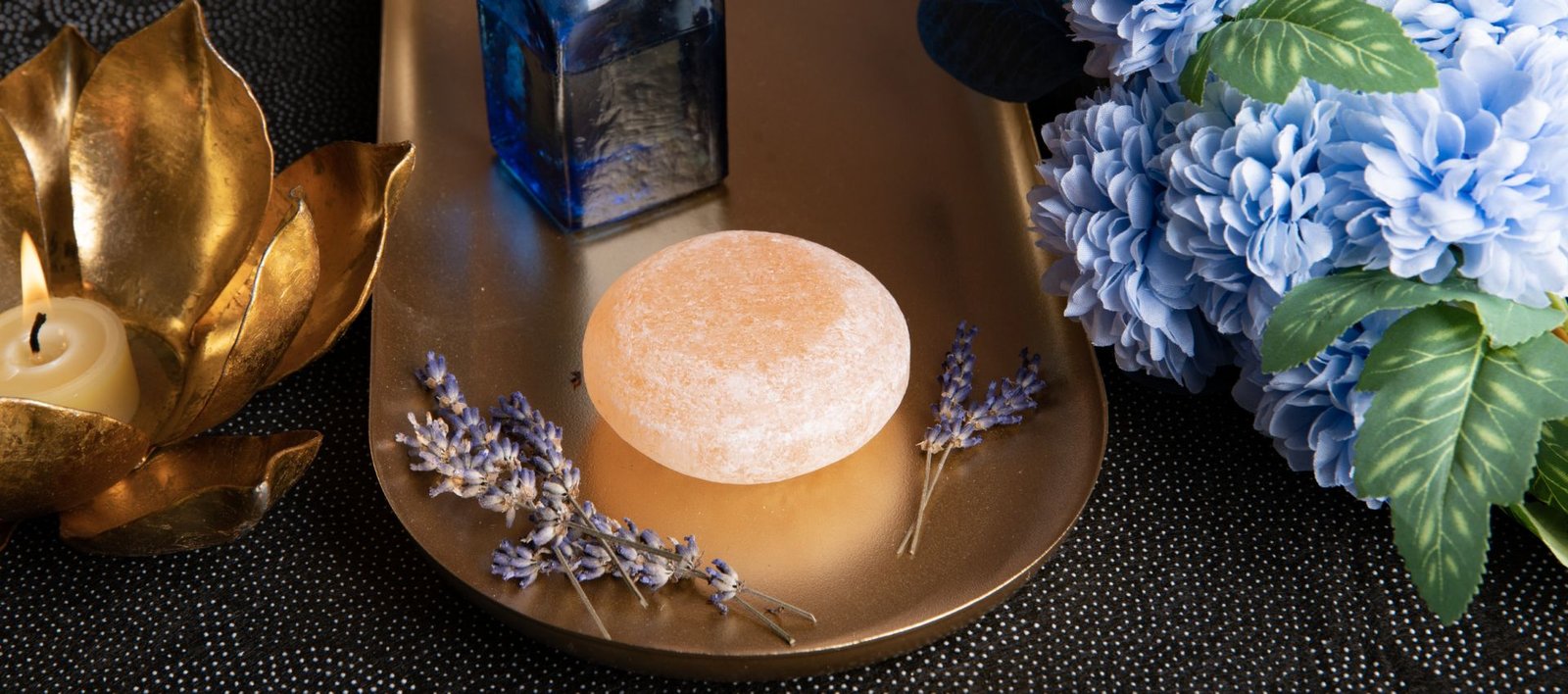 Pierre de massage ronde en cristal de sel