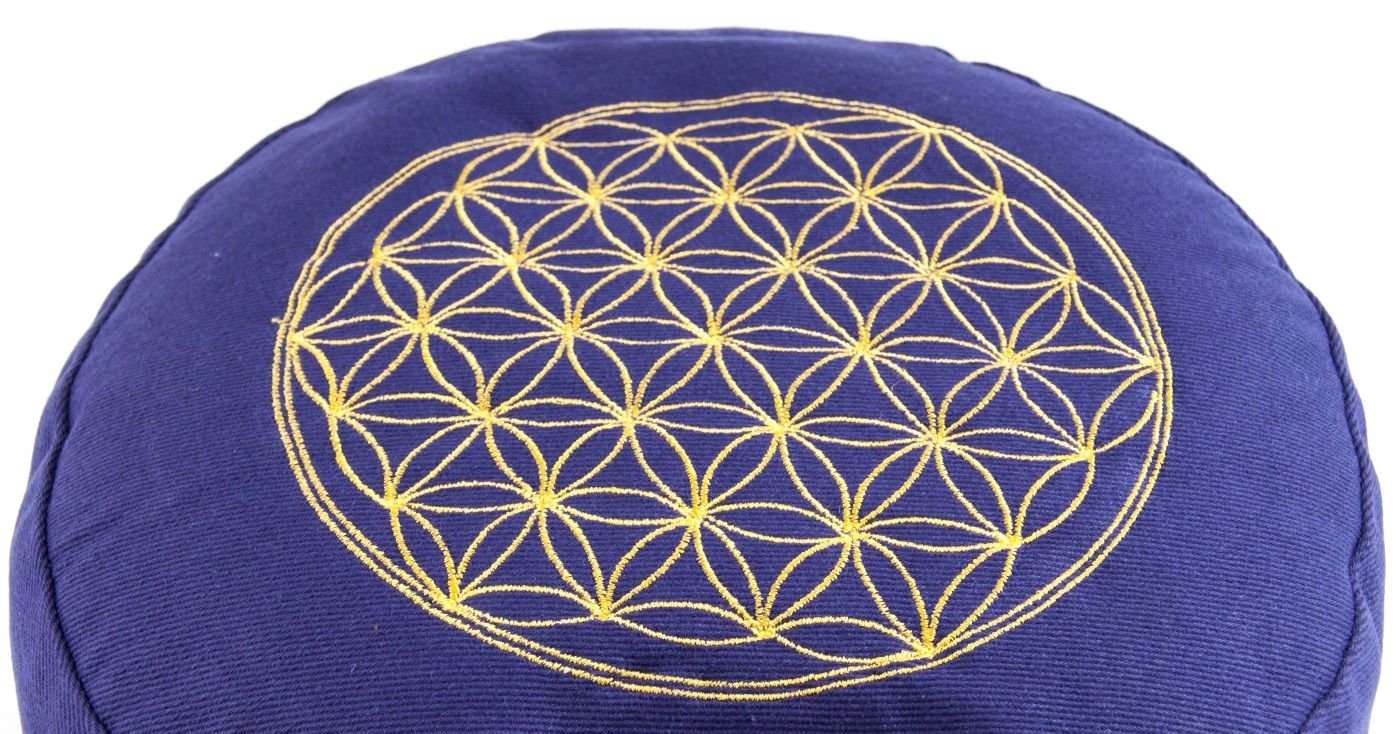 Coussin de méditation Fleur de Vie, violet