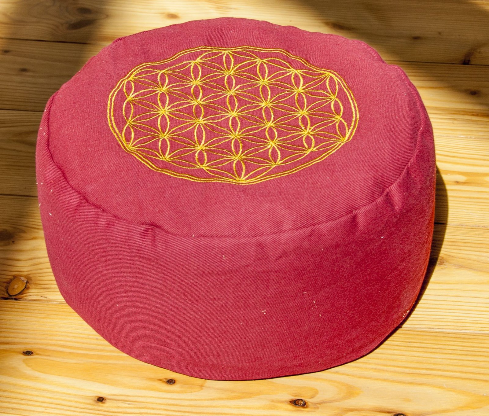 Coussin de méditation Fleur de Vie, rouge