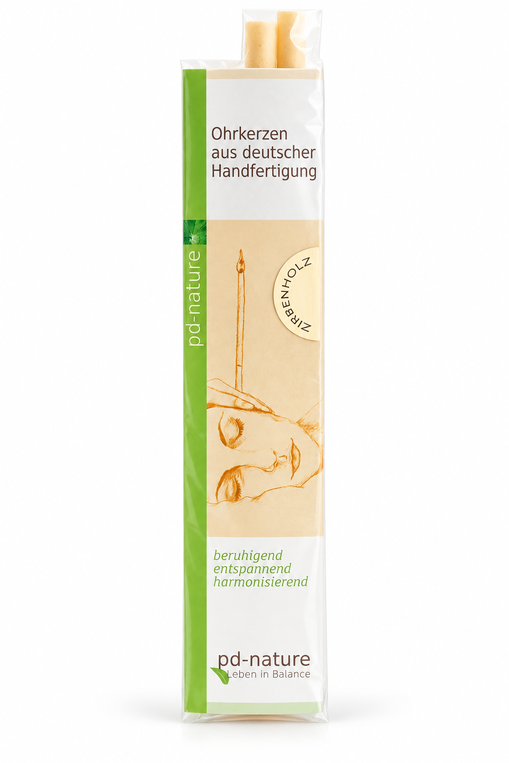 Bougies auriculaires en bois de pin suisse, 1 paire