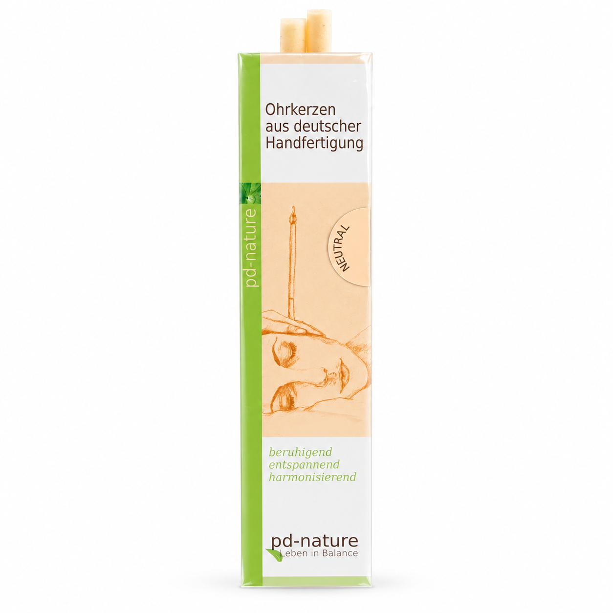 Bougies auriculaires neutres, 1 paire