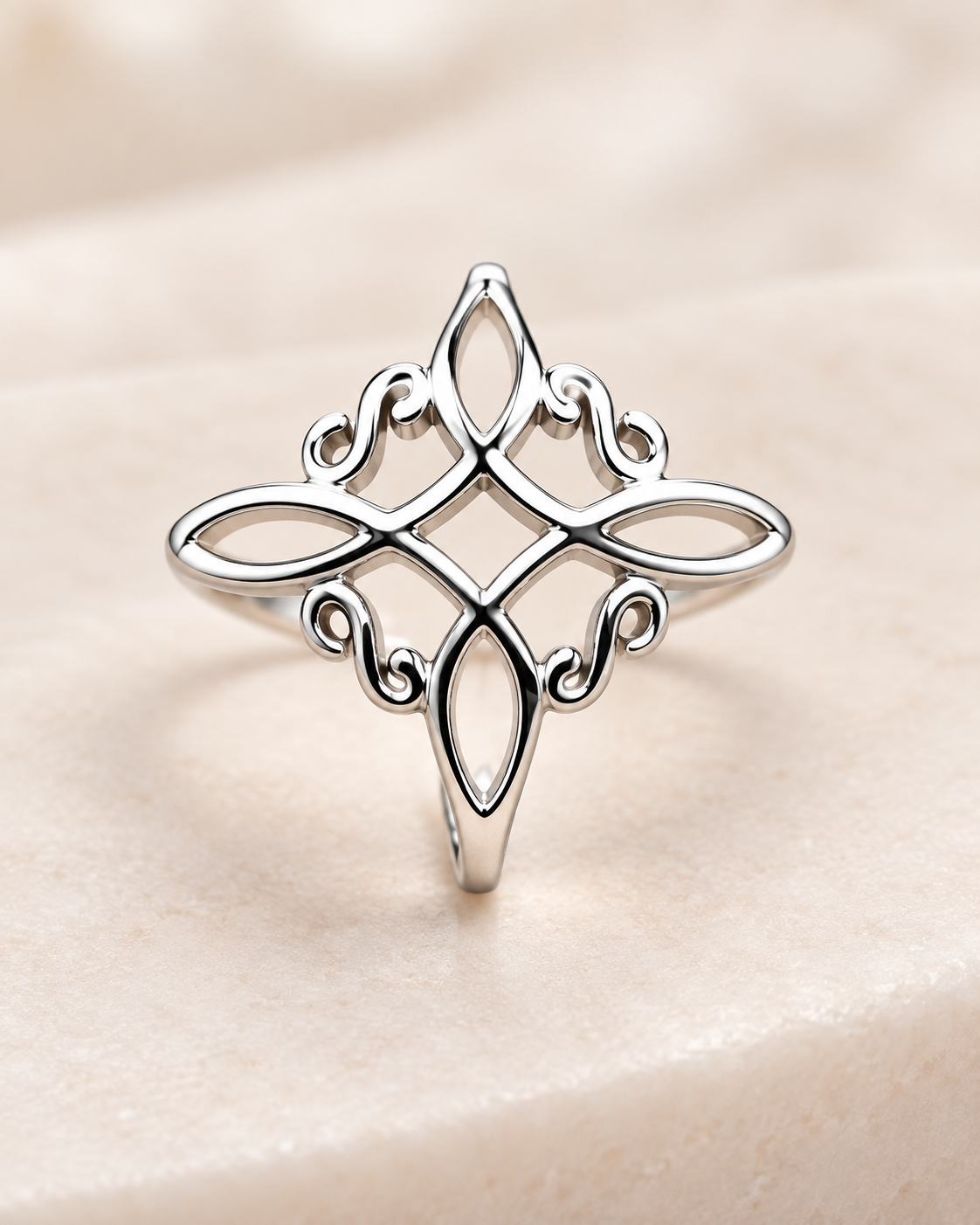 Bague Nœud de Sorcière en argent – taille réglable