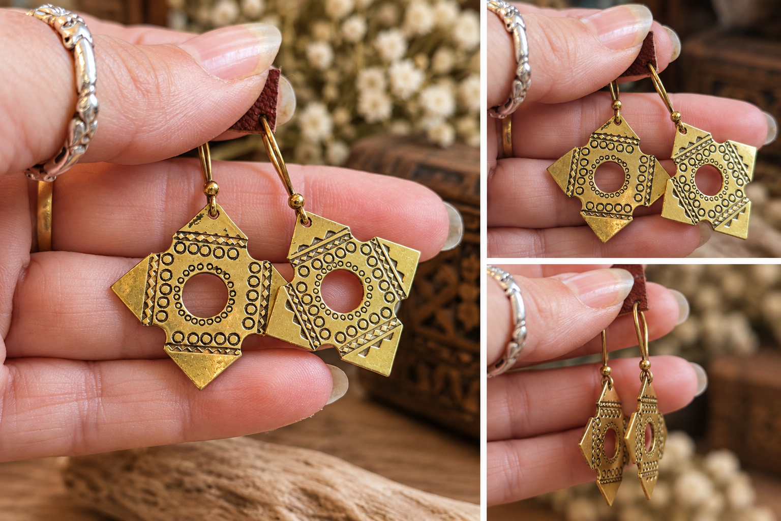 Boucles d’oreilles touareg en laiton – AK4