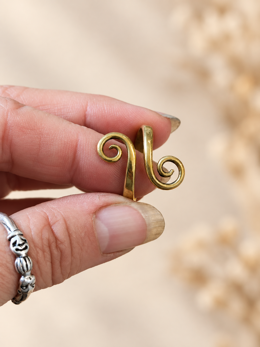 Bague spirale en laiton – Artisanale - AL09