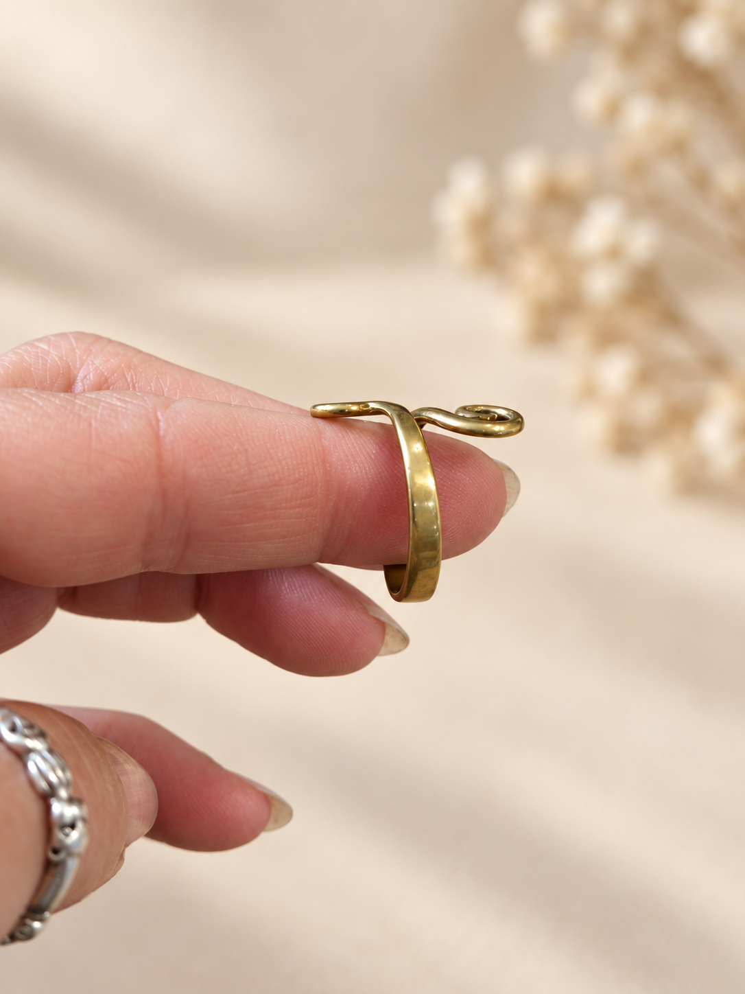 Bague spirale en laiton – Artisanale - AL09
