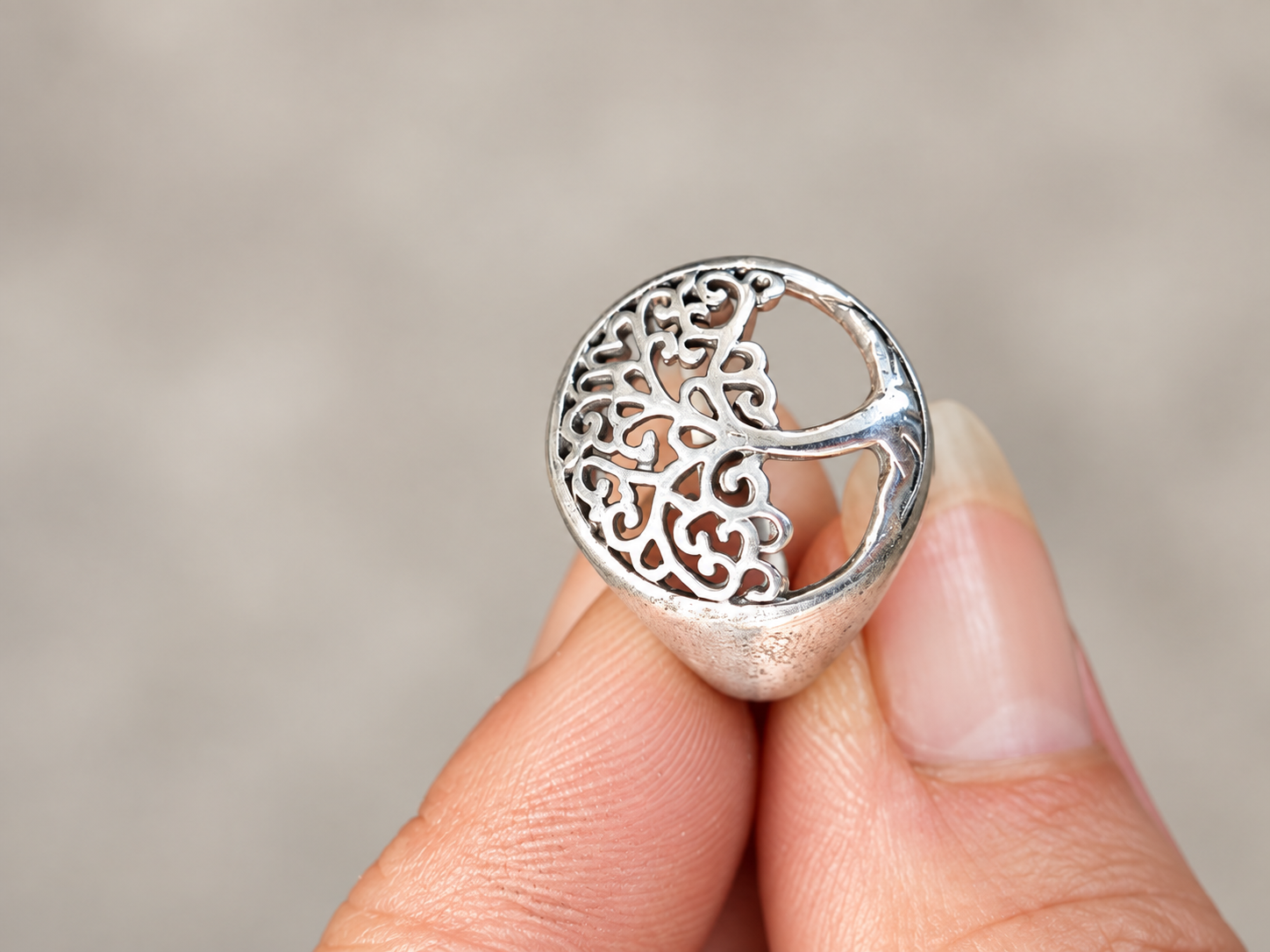 Bague Arbre de Vie en argent – Taille 57