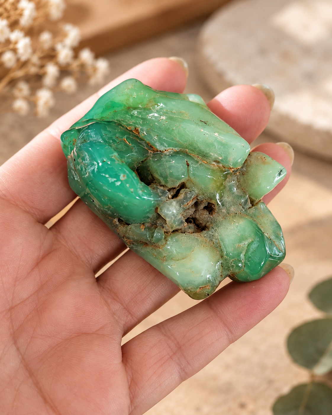 Chrysoprase naturelle – Forme libre – 76 g - S36
