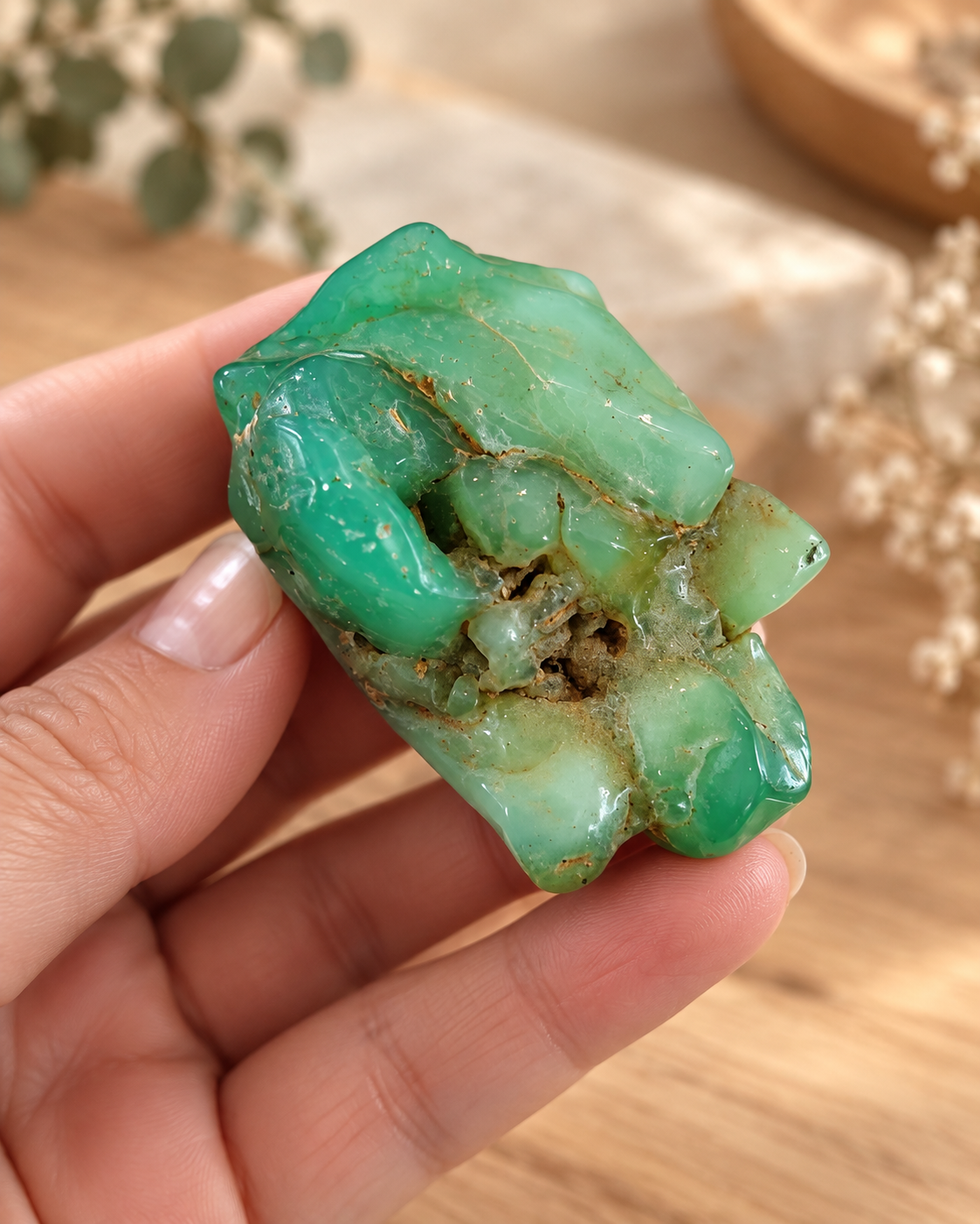 Chrysoprase naturelle – Forme libre – 76 g - S36
