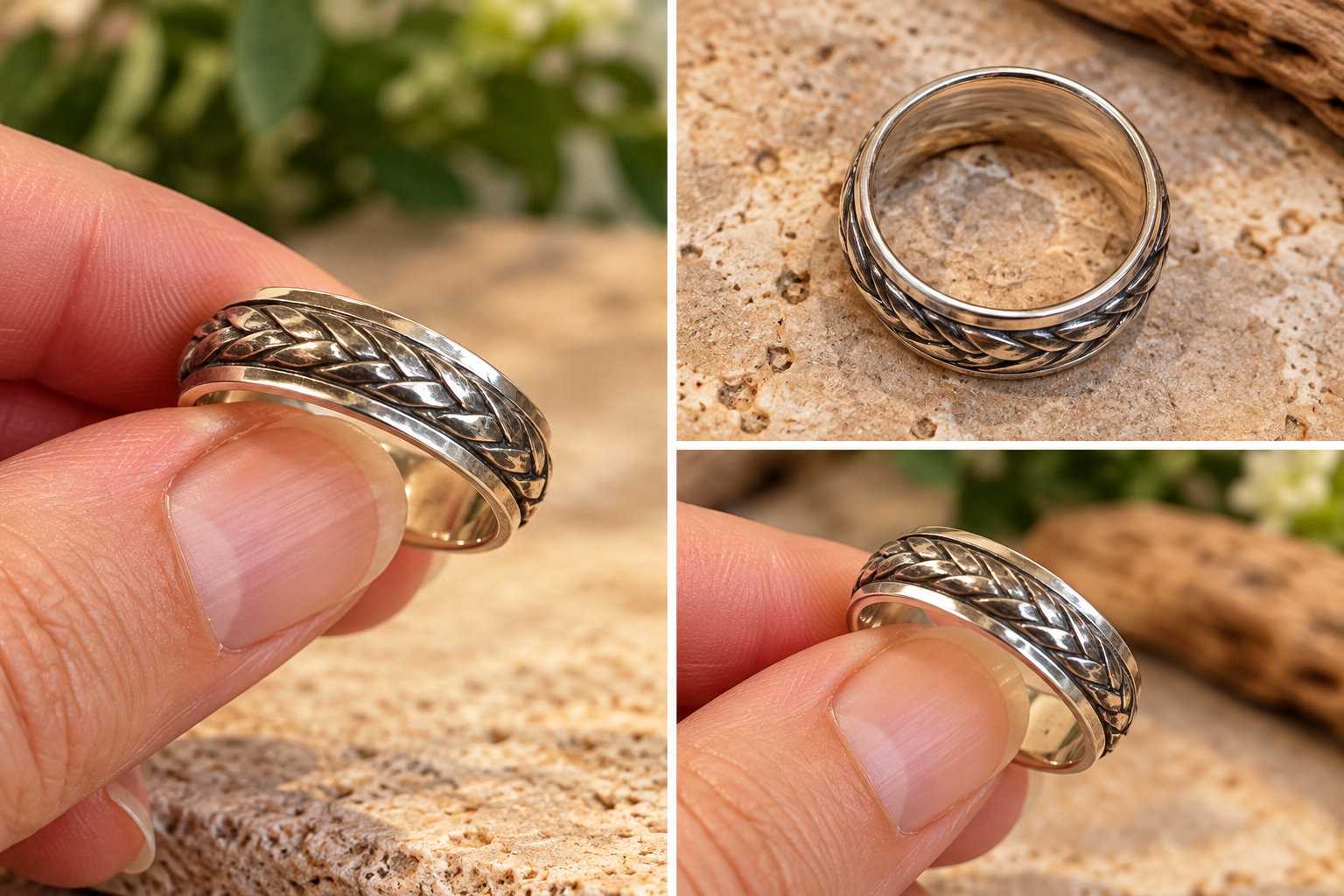Bague « Tresse d’Argent »