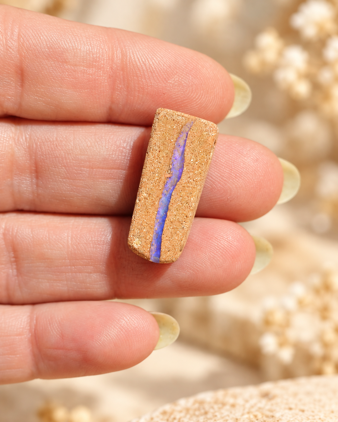 Pendentif en Opale Boulder naturelle – Pièce  O001unique