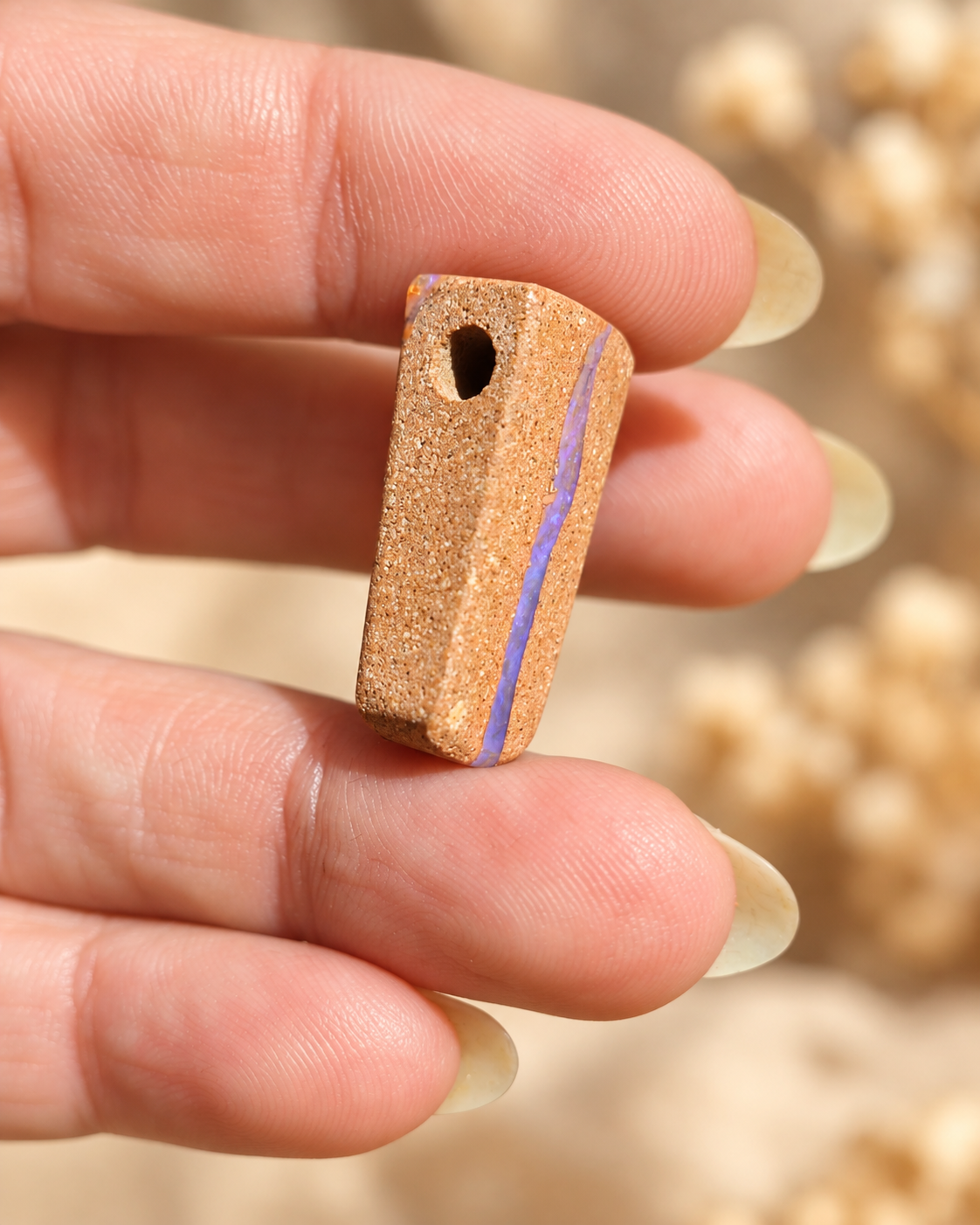 Pendentif en Opale Boulder naturelle – Pièce  O001unique